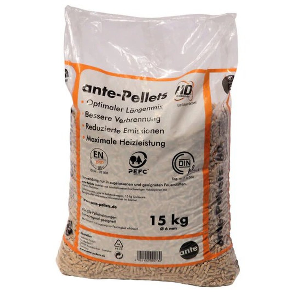 Saco de 15 kg de pellets ante-Pellets